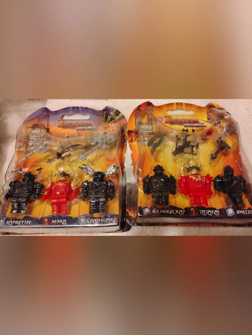 Mega Bloks Dragons Metal Ages Krystal Wars Bulk Lot Minifigs Weapons Bricks